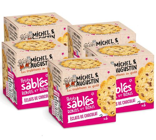 Michel et Augustin Butter & Chocolate Chips Shortbread - Pack of 5