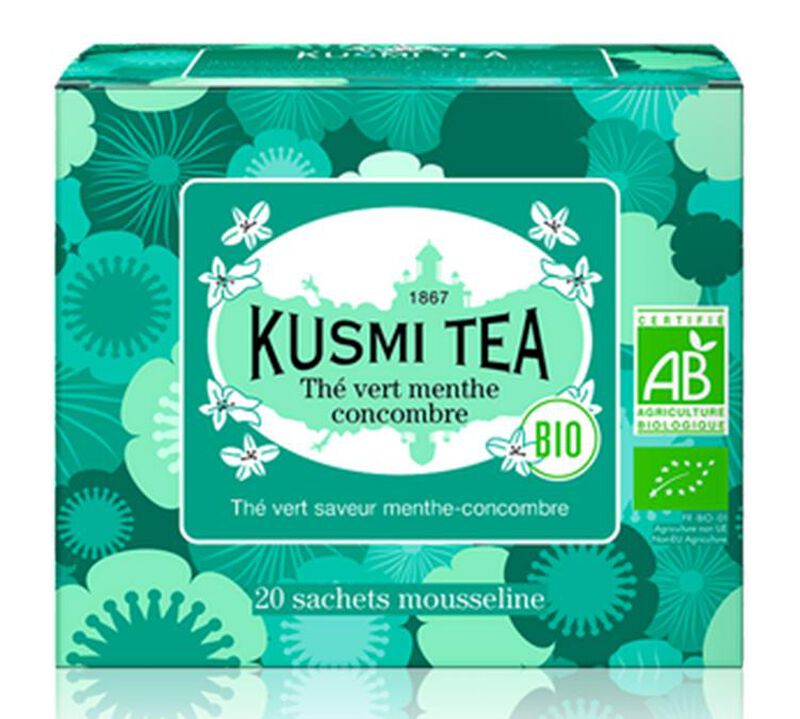 Kusmi Tea Organic Cucumber Mint Green Tea - 20 tea bags image number 0