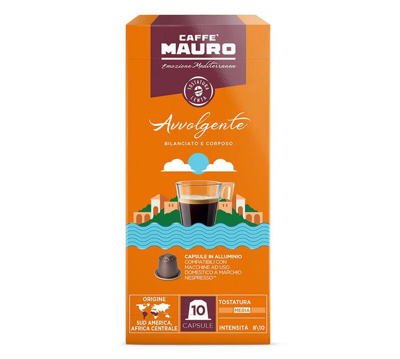 10 Nespresso* Original Compatible Capsules Avvolgente - CAFFE MAURO image number 0