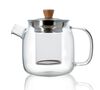 Glass teapot with stainless steel and wood lid 68cl - OGO Living image number 0