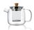 Glass teapot with stainless steel and wood lid 68cl - OGO Living image