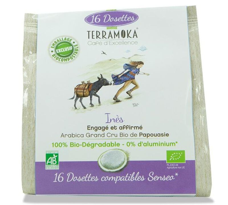 Terramoka In&egrave;s Senseo Organic Coffee Pods x 16 Senseo pods image number 1