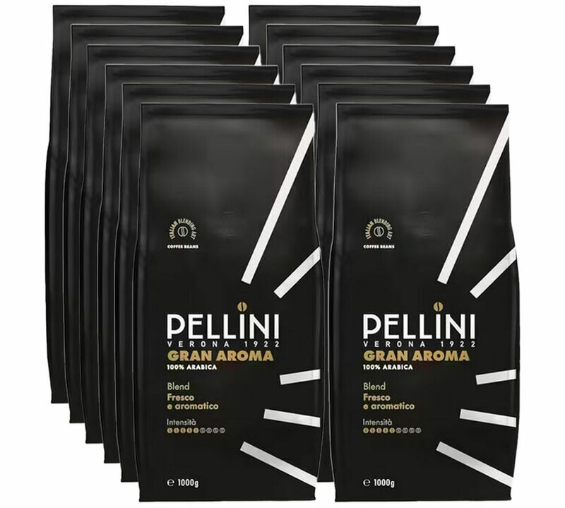 Pellini - Caff&egrave; in grani per uso professionale - Gran Aroma n&deg; 3 | 12 x 1 kg image number 0