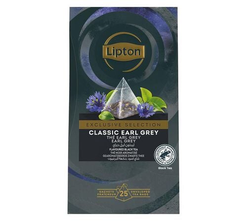 Earl Grey black tea - 25 pyramid tea bags - Exclusive Selection - Lipton
