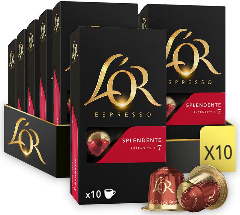100 Nespresso* Original Compatible Capsules Splendente &ndash; L'OR ESPRESSO image number 0