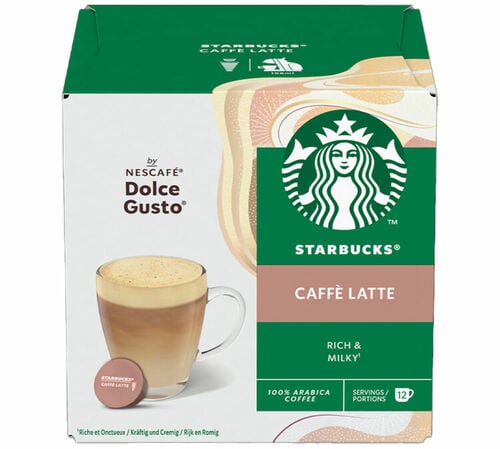 12 Nescaf&eacute;* Dolce Gusto* Compatible Pods Caffe Latte &ndash; STARBUCKS