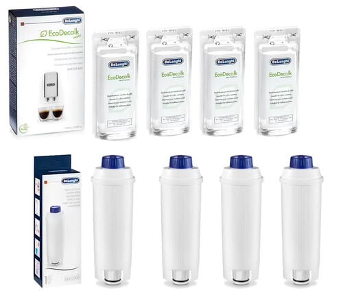 DeLonghi Water Filter DLSC002 + Descaler DLSC200 x4
