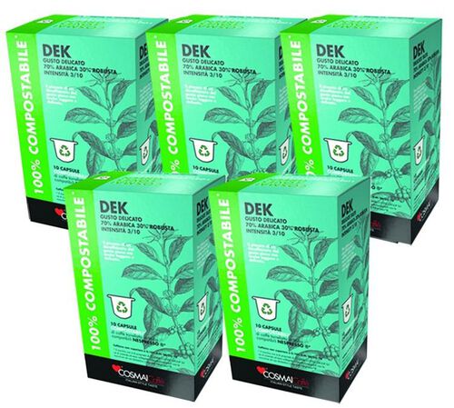 50 Nespresso* Original Compatible Capsules Dek Decaffeinated &ndash; COSMAI CAFFE