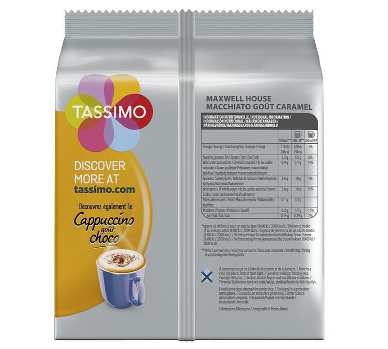 8 dosettes Maxwell House Macchiato Caramel - TASSIMO image number 1