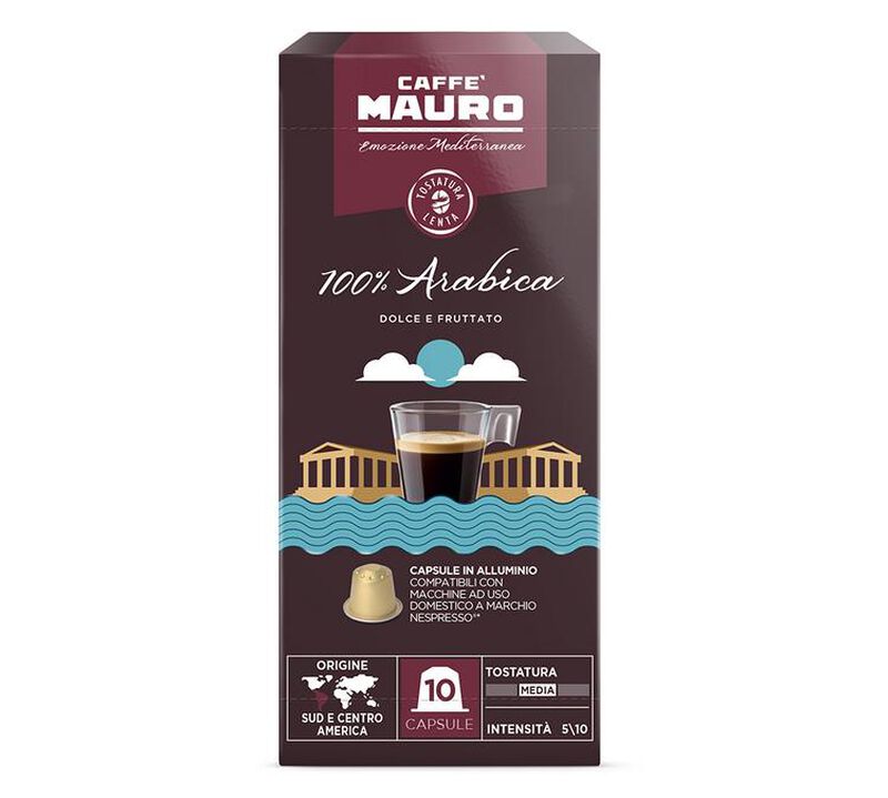 10 Nespresso* Original Compatible Capsules 100% Arabica - CAFFE MAURO image number 0