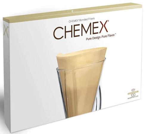 Chemex&reg; Bonded Filters Unfolded Half Moon (Natural) x 100