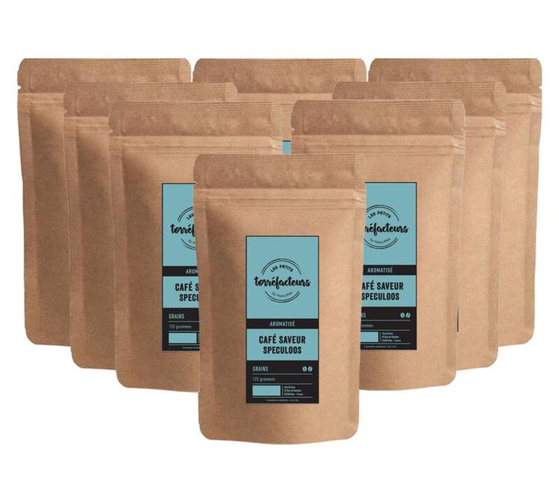 Les Petits Torr&eacute;facteurs - Speculoos biscuit flavoured coffee beans - 1kg (8x125g) image number 0