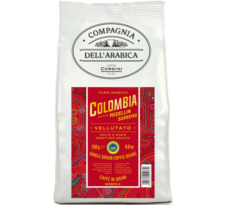 Caff&egrave; Corsini Coffee Beans Colombia Medellin Supremo - 250g image number 0