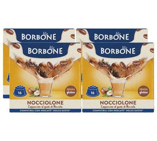 64 capsule compatibili Nescafe* Dolce Gusto* Cappuccino Nocciolone Caff&egrave; Borbone