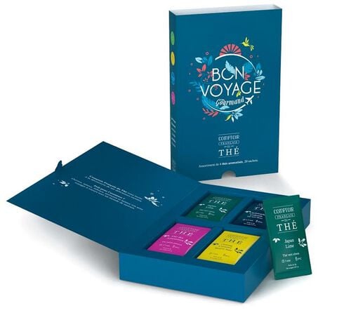 Tea selection box - Bon Voyage - 4 flavours - Comptoir Fran&ccedil;ais du Th&eacute;