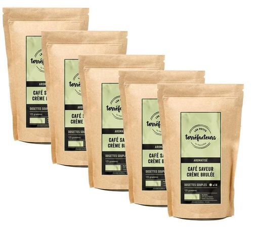 Les Petits Torr&eacute;facteurs - Cr&egrave;me Br&ucirc;l&eacute;e flavoured coffee pods for Senseo x 90