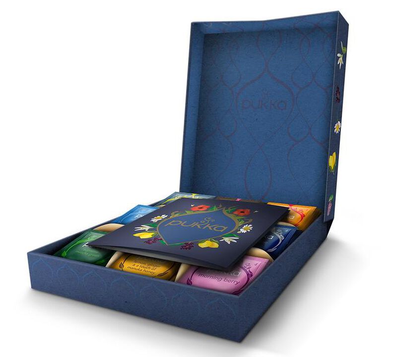 Pukka Organic Tea and Herbal Tea Selection Box Blue Collection 2024 x 45 Tea Bags image number 0