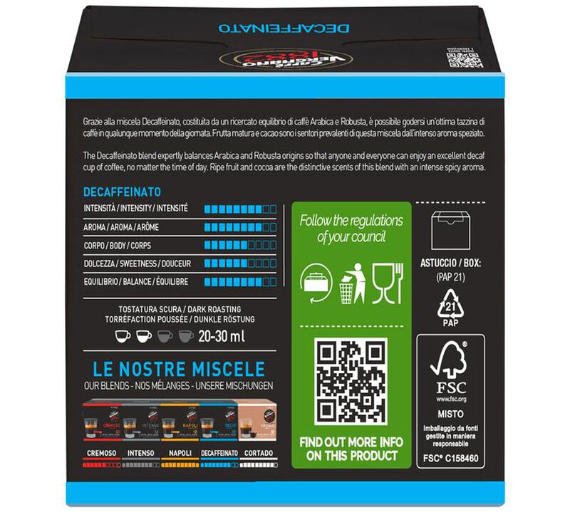 72 Nescaf&eacute;* Dolce Gusto* Compatible Pods Decaffeinato &ndash; CAFFE VERGNANO image number 1