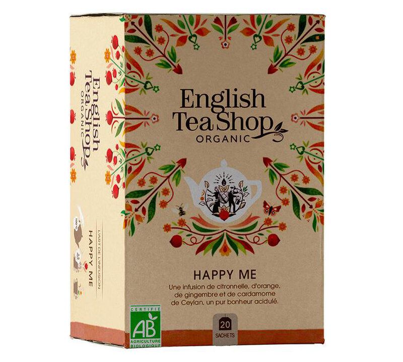 English Tea Shop 'Happy me' organic herbal tea - 20 tea sachets image number 0