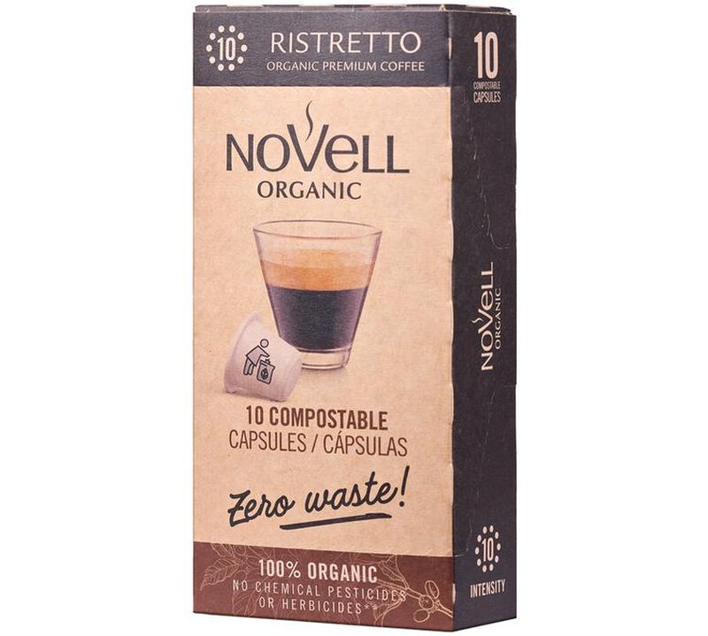 10 Nespresso* Original Compatible Capsules Organic Ristretto &ndash; NOVELL image number 3