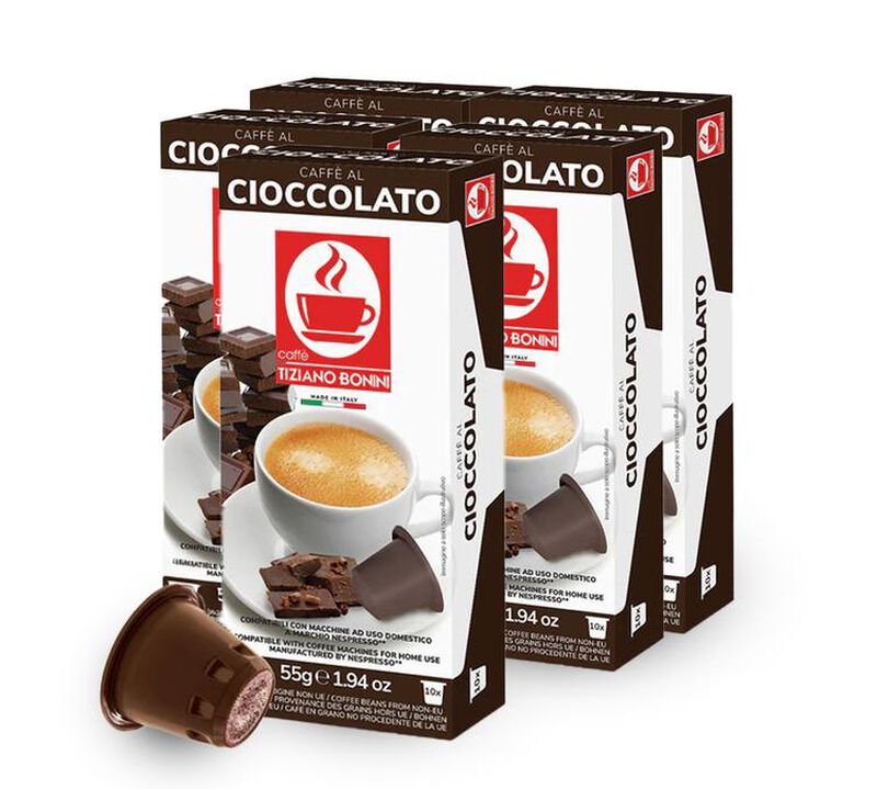Caff&egrave; Bonini Chocolate-flavoured coffee Nespresso&reg; Compatible Capsules x 50 image number 0