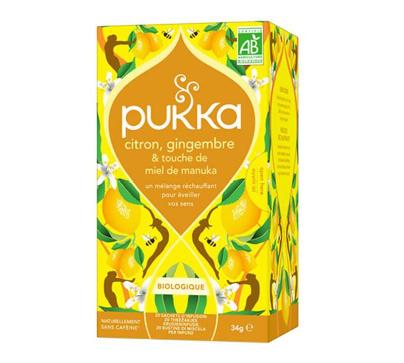 Pukka - Infuso biologico di limone, zenzero e miele di Manuka - 20 bustine image number 0