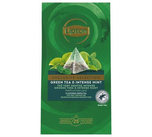 Intense Mint Green Tea - 25 pyramid tea bags - Exclusive Selection - Lipton