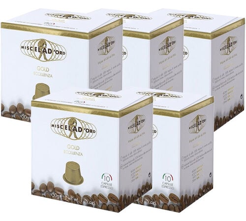 50 Nespresso* Original Compatible Capsules Gold Excellence &ndash; MISCELA D'ORO