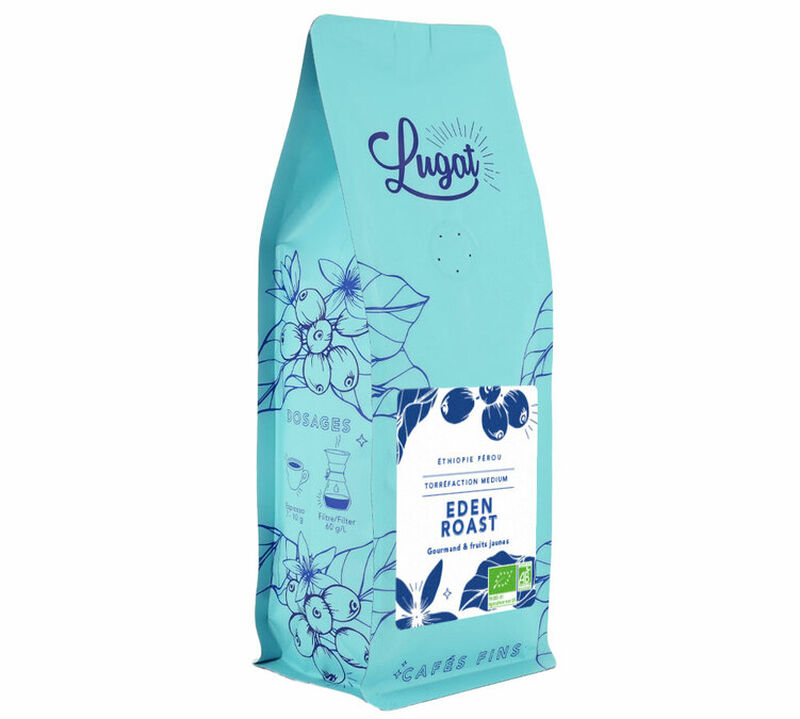 Lugat Organic Coffee Beans Eden Roast - 4 x 250g image number 3