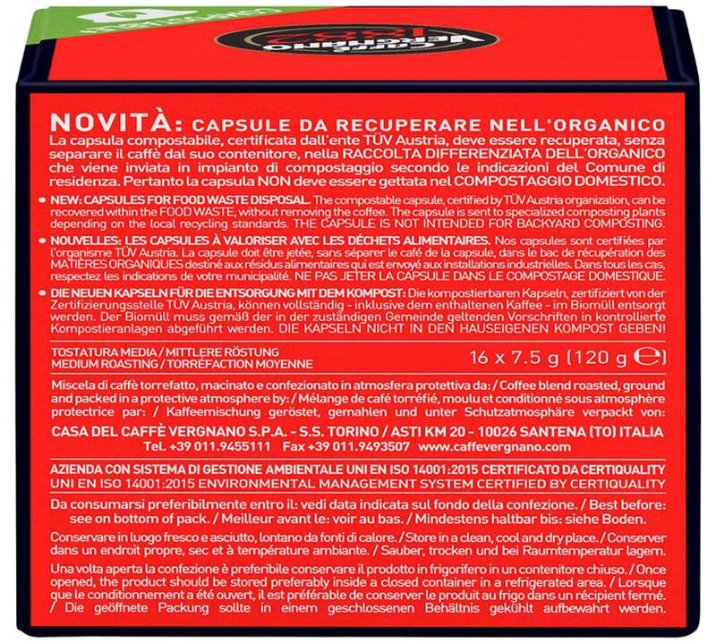 Caff&egrave; Vergnano Lavazza A Modo Mio Capsules Cremoso x 16 image number 2