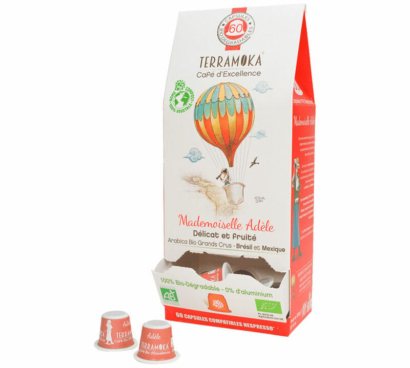 Terramoka Organic Nespresso&reg; Compatible Pods Mademoiselle Ad&egrave;le x 60 image number 0