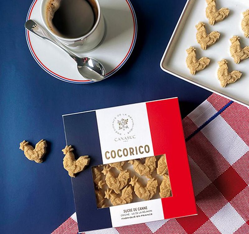 32 Golden Sugar Cubes Rooster Cocorico - Canasuc image number 1
