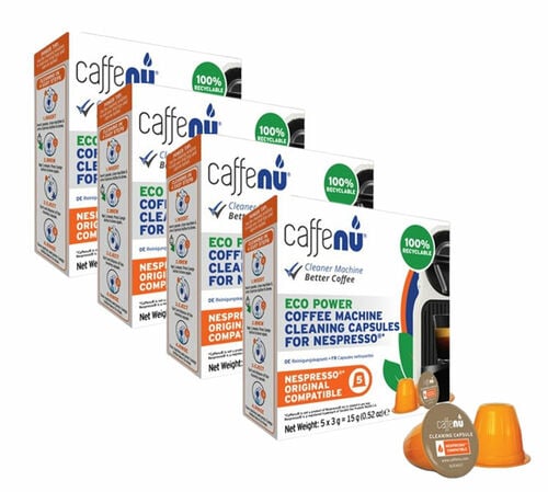 Caffenu cleaning capsules for Nespresso&reg; machines - 4 x 5 capsules