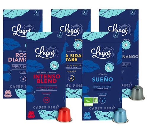 Lugat Nespresso* Original Compatible Capsules Variety Pack x 50