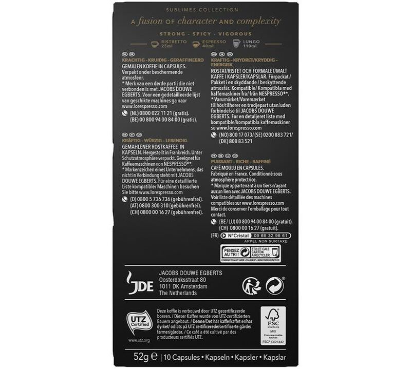 L'Or Espresso Capsules Or Absolu Nespresso&reg; Compatible x 10 image number 1