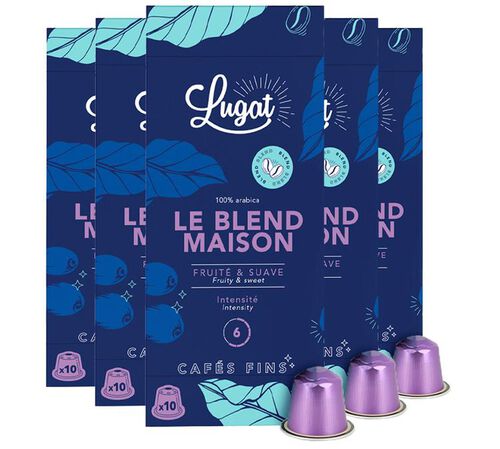 Lugat Nespresso* Original Compatible Capsules House Blend x 50