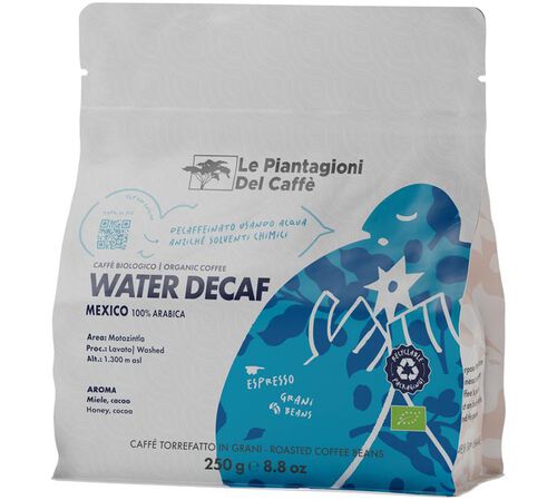 Caf&eacute; en grains - Water d&eacute;caf&eacute;in&eacute; - Bio - 250gr - LE PIANTAGIONI DEL CAFF&Egrave;