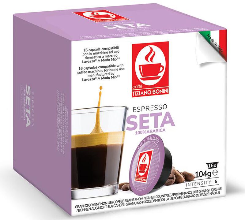 Lavazza A Modo Mio capsules Caff&egrave; Bonini Espresso Seta x 16 Lavazza coffee pods image number 1