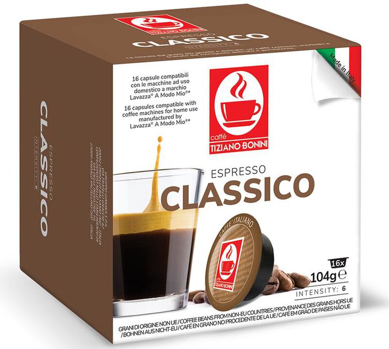 Lavazza A Modo Mio capsules Caff&egrave; Bonini Espresso Classico x 16 Lavazza coffee pods image number 0