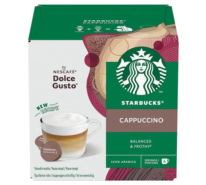 12 Nescaf&eacute;* Dolce Gusto* Compatible Pods Cappuccino &ndash; STARBUCKS image number 0