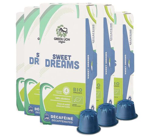 50 Nespresso* Original Compatible Capsules Sweet Blend Decaf Organic Decaf &ndash; GREEN LION COFFEE