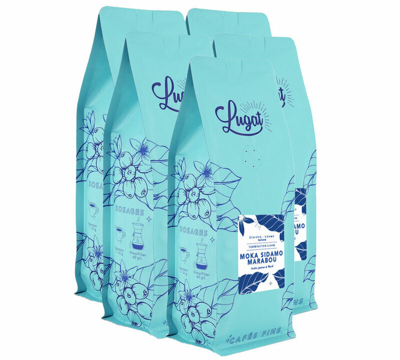 Lugat - Caff&egrave; in grani uso professionale - Moka Sidamo Marabou | Etiopia - 5 kg image number 0