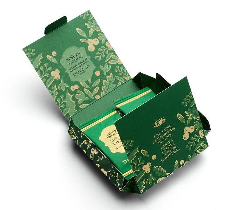 Dammann Fr&egrave;res No&euml;l en Laponie Christmas Green Tea Gift Set x 6 tea bags image number 1