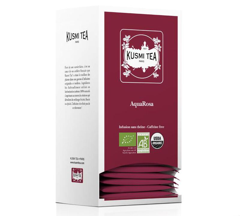 Kusmi Tea - Infuso biologico AquaRosa - 25 bustine image number 0