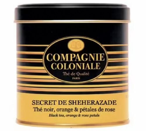 Luxury Secret de Sh&eacute;h&eacute;razade flavoured Black Tea - 130g loose leaf tea in tin - Compagnie Coloniale