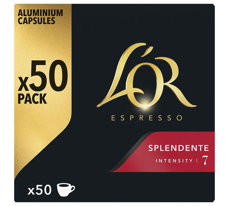 50 Nespresso* Original Compatible Capsules Splendente &ndash; L'OR ESPRESSO image number 0