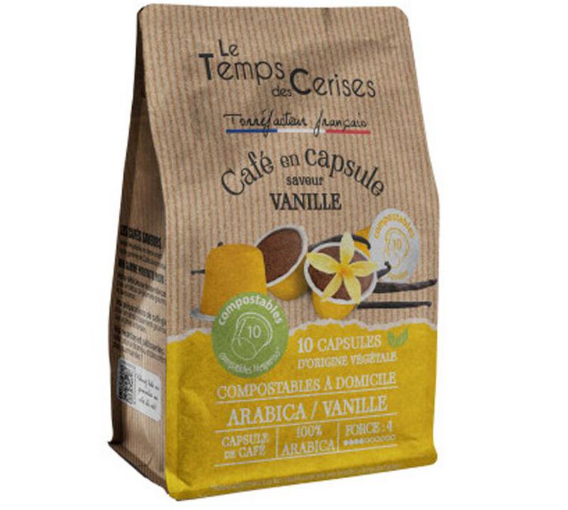Le Temps des Cerises Nespresso* Original Compatible Vanilla Flavoured Capsules x 10 image number 0