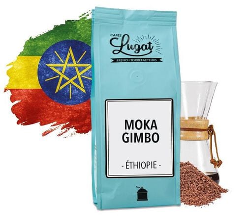 Ground coffee for Hario/Chemex coffee makers : Ethiopia - Moka Gimbo - 250g - Caf&eacute;s Lugat