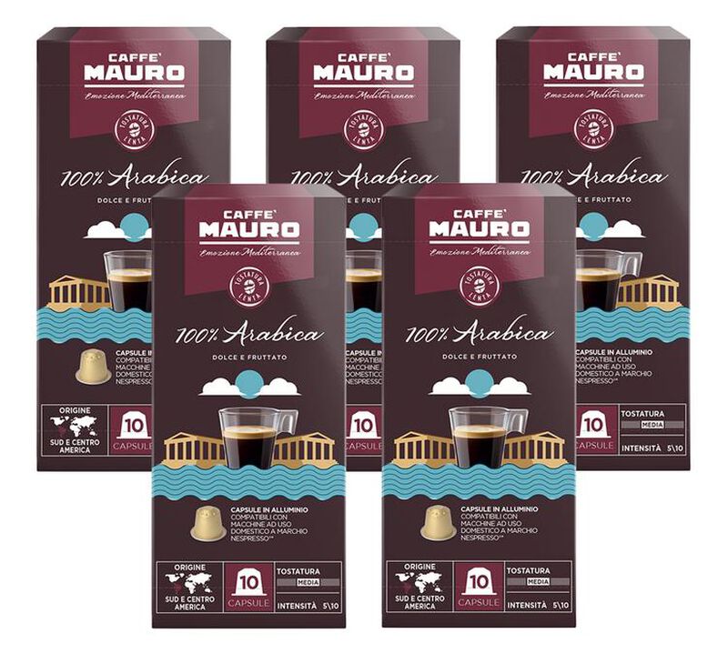 50 Nespresso* Original Compatible Capsules 100% Arabica &ndash; CAFFE MAURO image number 0