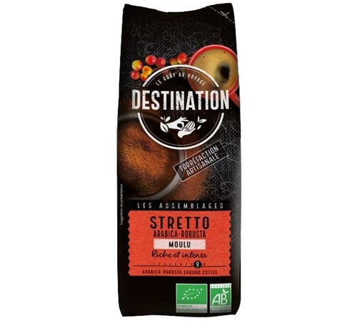 Destination Organic Ground Coffee Stretto - 250g